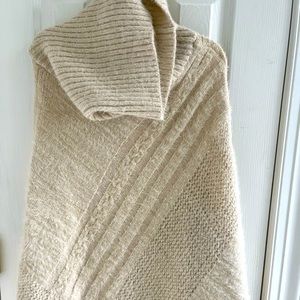 Anthropologie turtle neck knit poncho